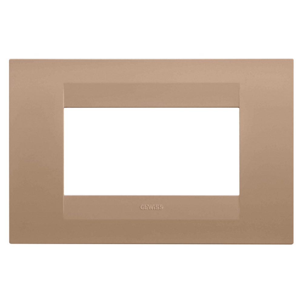 GEWISS GW16404VX, Geo Plate in Painted Technopolymer, 4 Modules, Soft Copper, Chorusmart