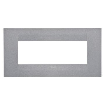 GEWISS GW16406VT, Geo Plate in Painted Technopolymer, 6 Modules, Titanium, Chorusmart