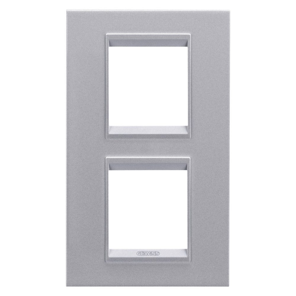 GEWISS GW16224YT, Lux International Plate in Painted Technopolymer, 2+2 Modules Vertical, Monochrome Titanium, Chorusmart