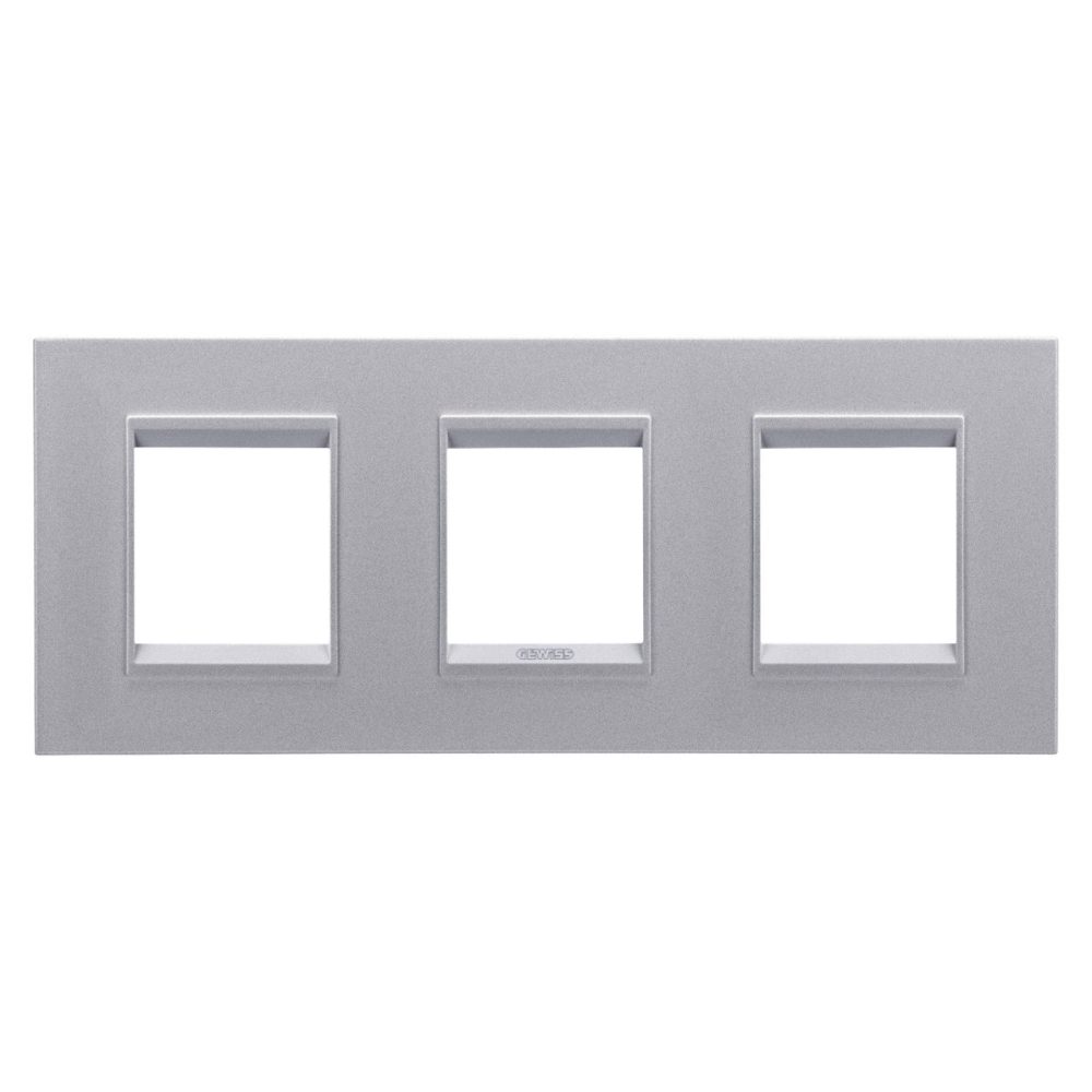 GEWISS GW16226YT, Ramă ornament Internațională LUX, Tehnopolimer vopsit, 2+2+2 module orizontale, Titan monocrom, Chorusmart