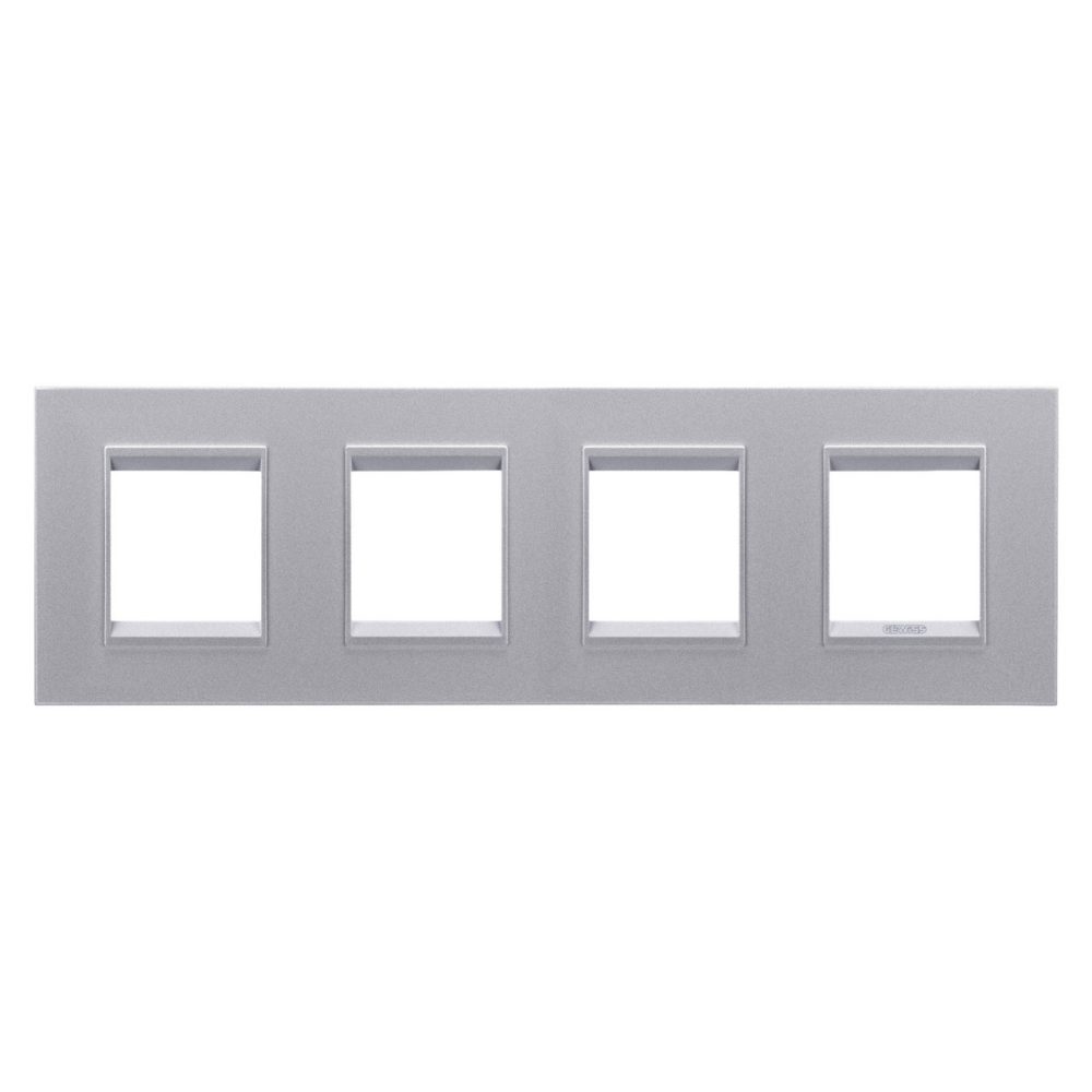 GEWISS GW16228YT, Ramă ornament Internațională LUX, Tehnopolimer vopsit, 2+2+2+2 module orizontale, Titan monocrom, Chorusmart