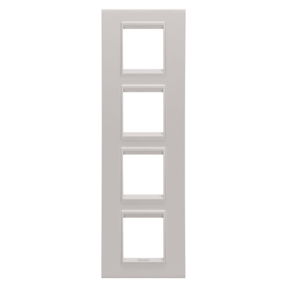 GEWISS GW16229XL, Lux International Plate in Metal, 2+2+2+2 Modules Vertical, Monochrome Natural Beige, Chorusmart