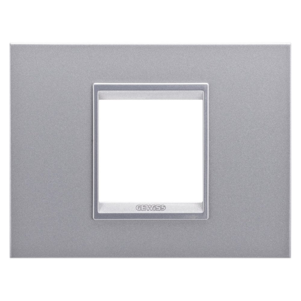 GEWISS GW16202YT, Ramă ornament LUX, IN technopolymer, 2 module, Titan monocrom, Chorusmart