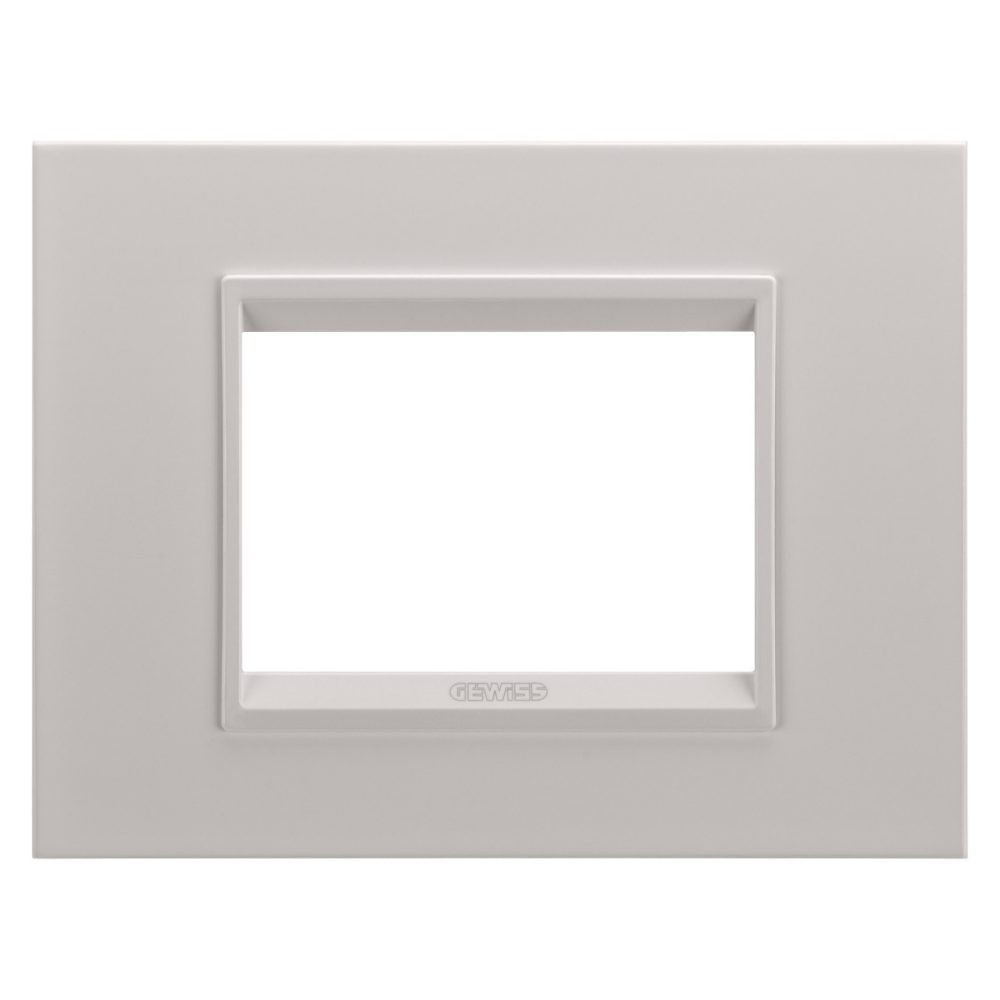 GEWISS GW16203XL, Lux Plate in Metal, 3 Modules, Monochrome Natural Beige, Chorusmart