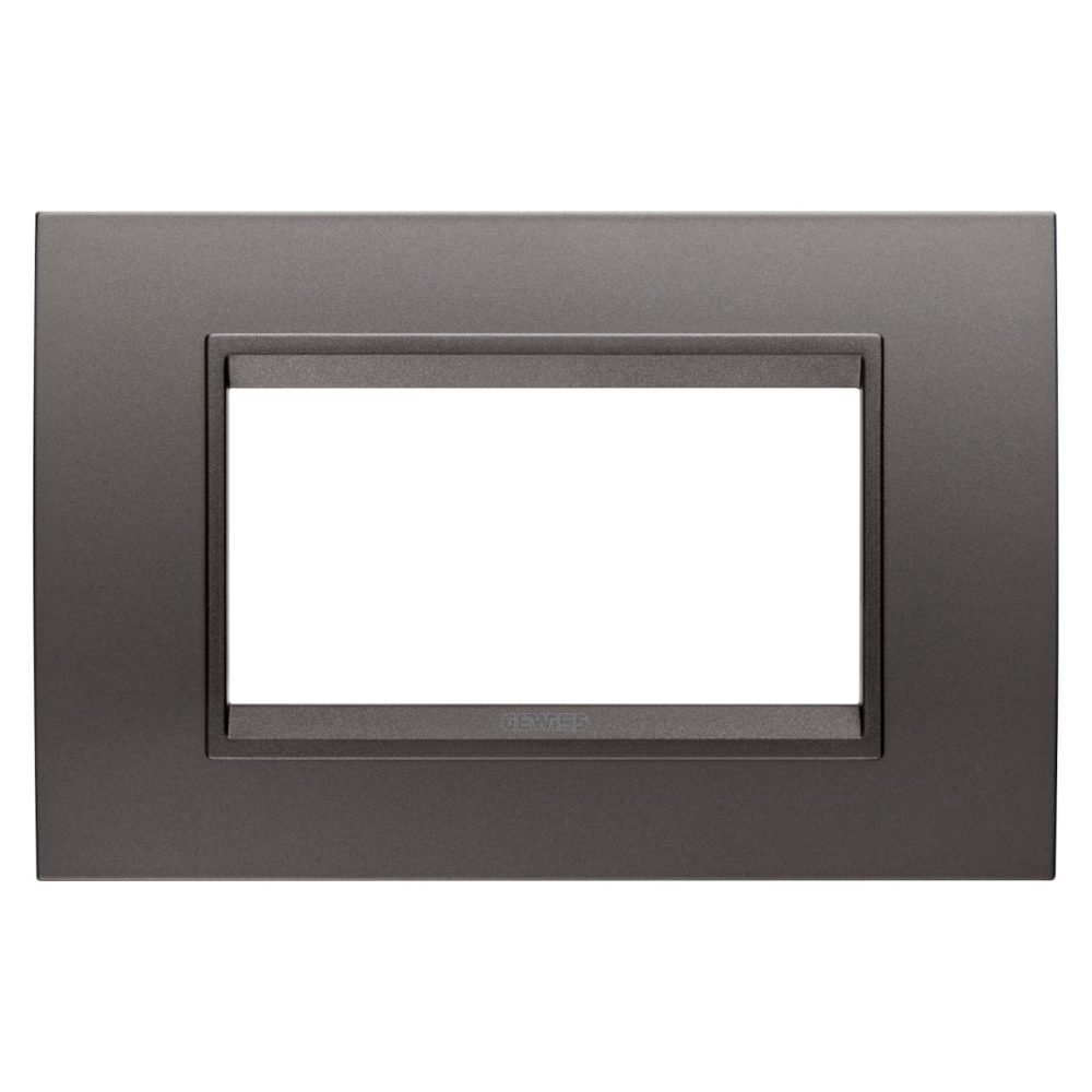 GEWISS GW16204XF, Ramă ornament LUX, IN metal, 4 module, Gunbarrel, Cadru interior matt gunbarrel, Chorusmart