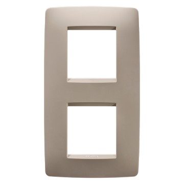 GEWISS GW16124TC, Ramă ornament Internațională, IN tehnopolimer, 2+2 module verticale , Cânepă, Chorusmart