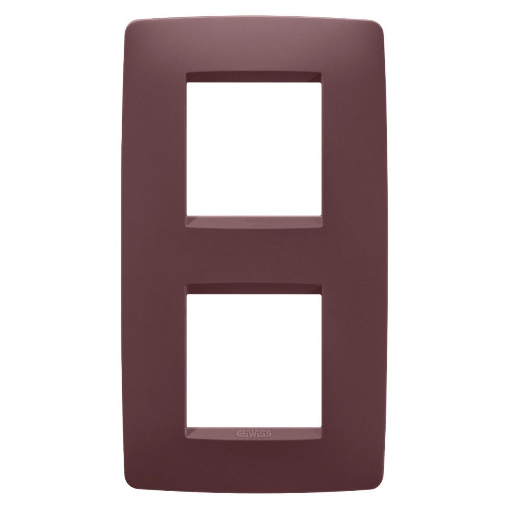 GEWISS GW16124VD, Ramă ornament Internațională ONE, IN tehnopolimer vopsit, 2+2 module vertical, Roșu toscan, Chorusmart