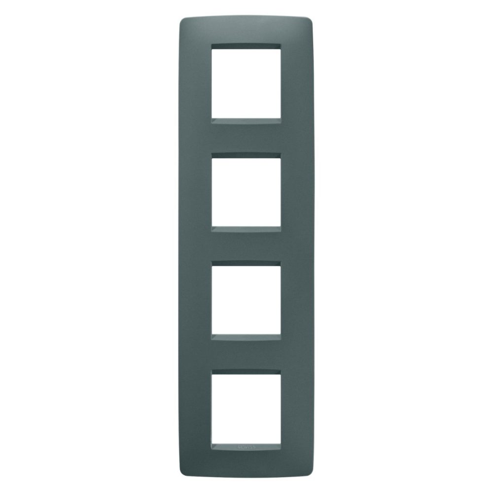 GEWISS GW16129VZ, One International Plate in Painted Technopolymer, 2+2+2+2 Modules Vertical, Teal, Chorusmart