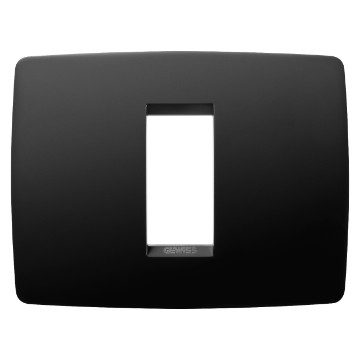 GEWISS GW16101TN, One Plate in Technopolymer, 1 Module, Toner Black, Chorusmart