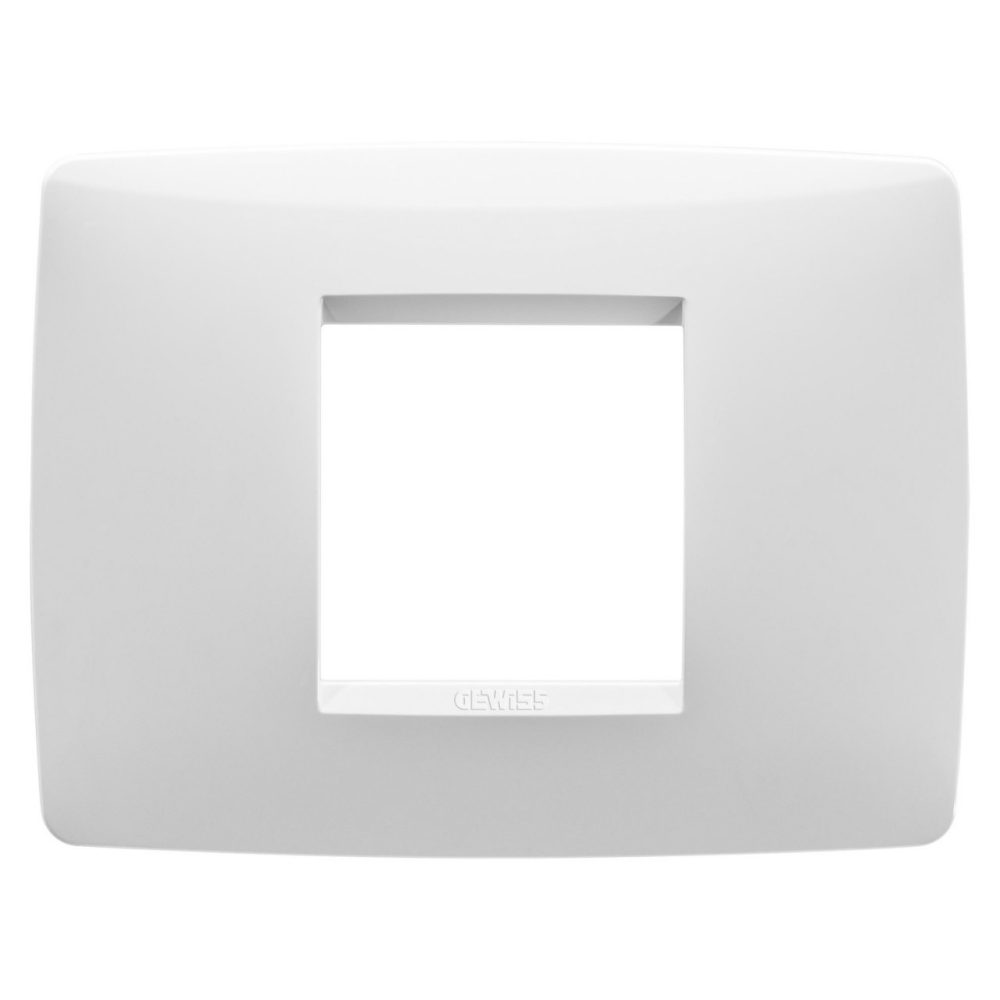GEWISS GW16102TB, One Plate in Technopolymer, 2 Modules, White, Chorusmart
