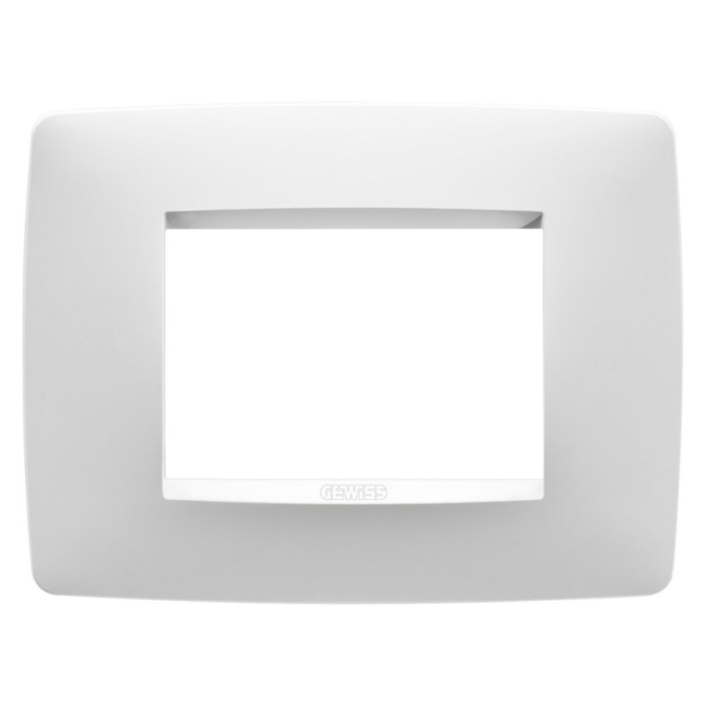 GEWISS GW16103VW, One Plate in Painted Technopolymer, 3 Module, Satin White, Chorusmart