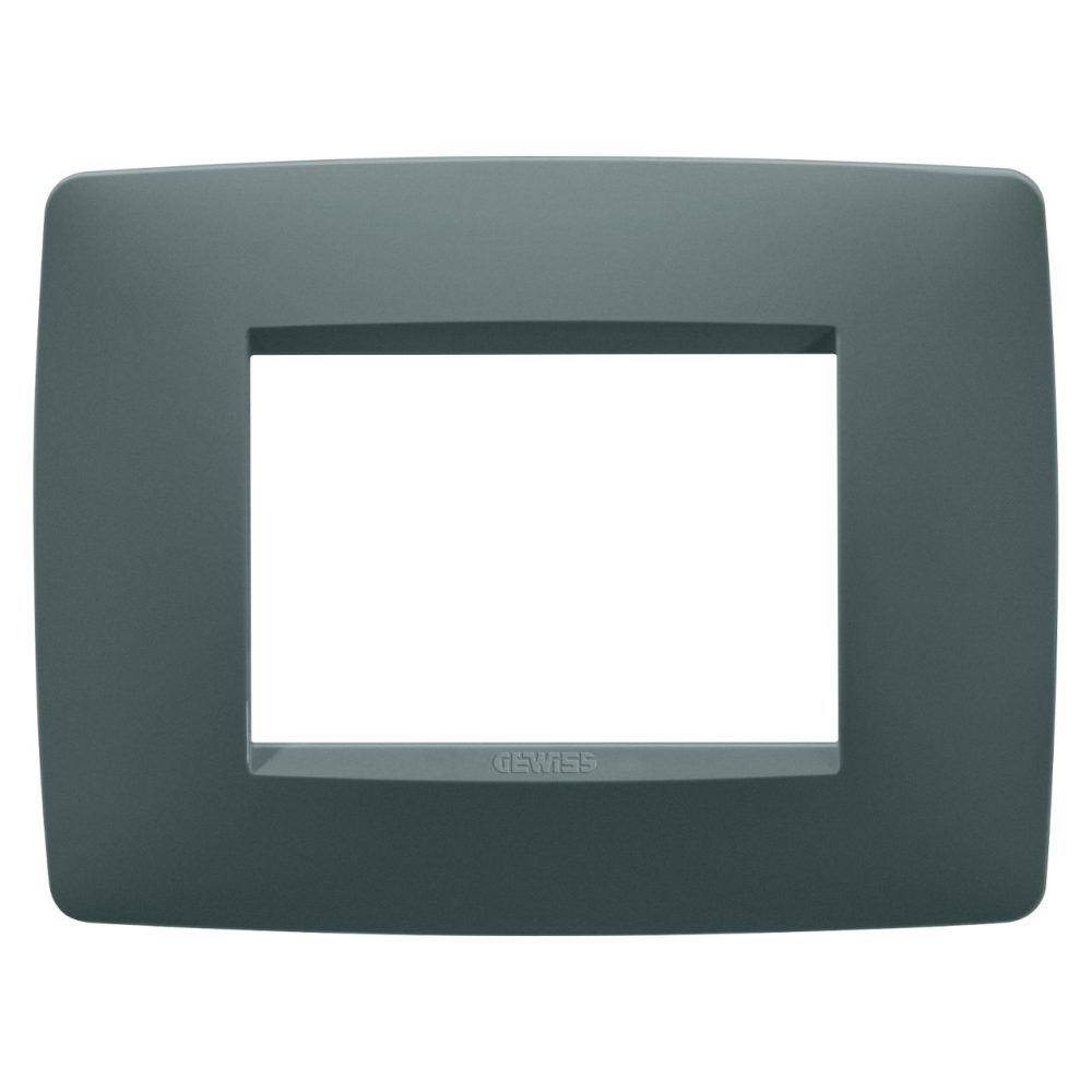 GEWISS GW16103VZ, One Plate in Painted Technopolymer, 3 Modules, Teal, Chorusmart