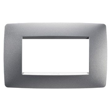 GEWISS GW16104VT, One Plate in Painted Technopolymer, 4 Modules, Titanium, Chorusmart