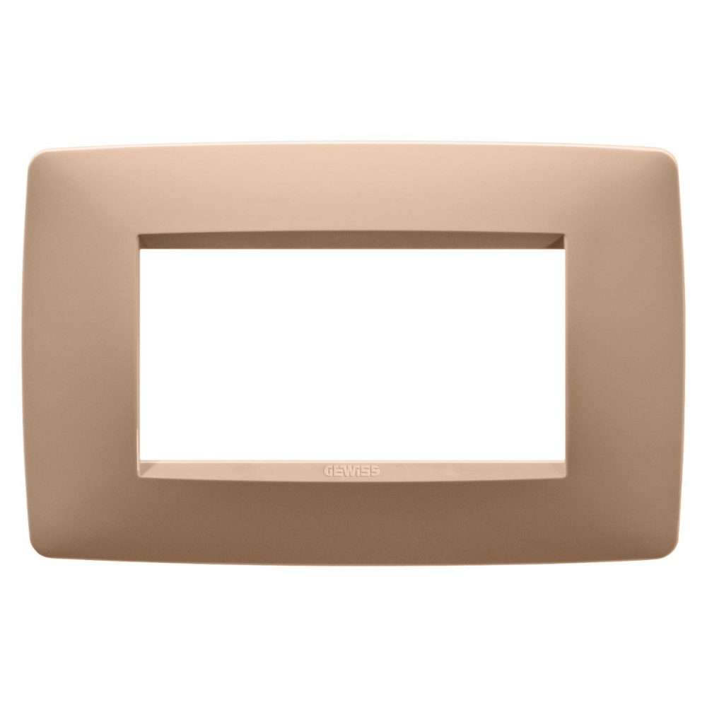 GEWISS GW16104VX, One Plate in Painted Technopolymer, 4 Modules, Soft Copper, Chorusmart