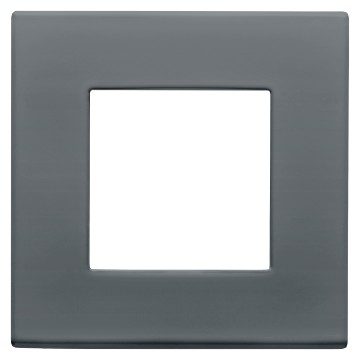 GEWISS GW35901AD, Dahlia Plate in Technopolymer, 1 Gang, Dark Grey