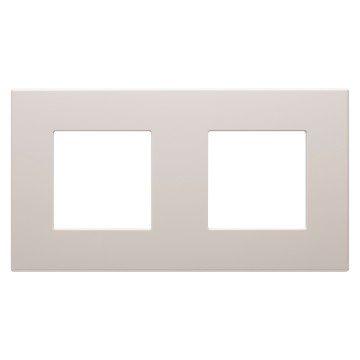 GEWISS GW35902AH, Dahlia Plate in Technopolymer, 2 Gang Horizontal/vertical, Hemp