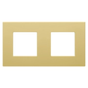 GEWISS GW35902AM, Dahlia Plate in Technopolymer, 2 Gang Horizontal/vertical, Cream