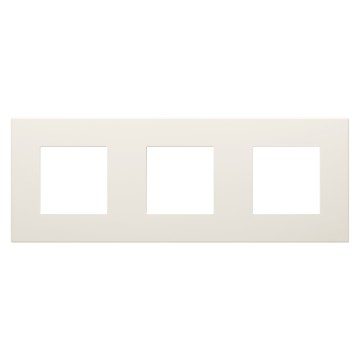 GEWISS GW35903AY, Dahlia Plate in Technopolymer, 3 Gang Horizontal/vertical, Ivory