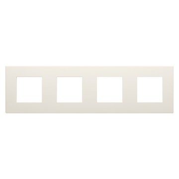 GEWISS GW35904AY, Dahlia Plate in Technopolymer, 4 Gang Horizontal/vertical, Ivory