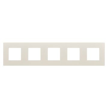GEWISS GW35905AY, Dahlia Plate in Technopolymer, 5 Gang Horizontal/vertical, Ivory