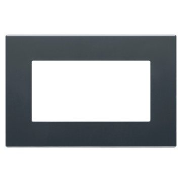 GEWISS GW35909AN, Dahlia Plate in Technopolymer, Double Plate, Anthracite Grey