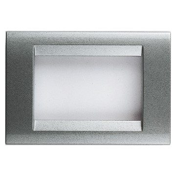 GEWISS GW32016, Playbus Plate in Painted Technopolymer, Scratchproof Vitrified Enamelling, 6 Gang, Titanium, Playbus