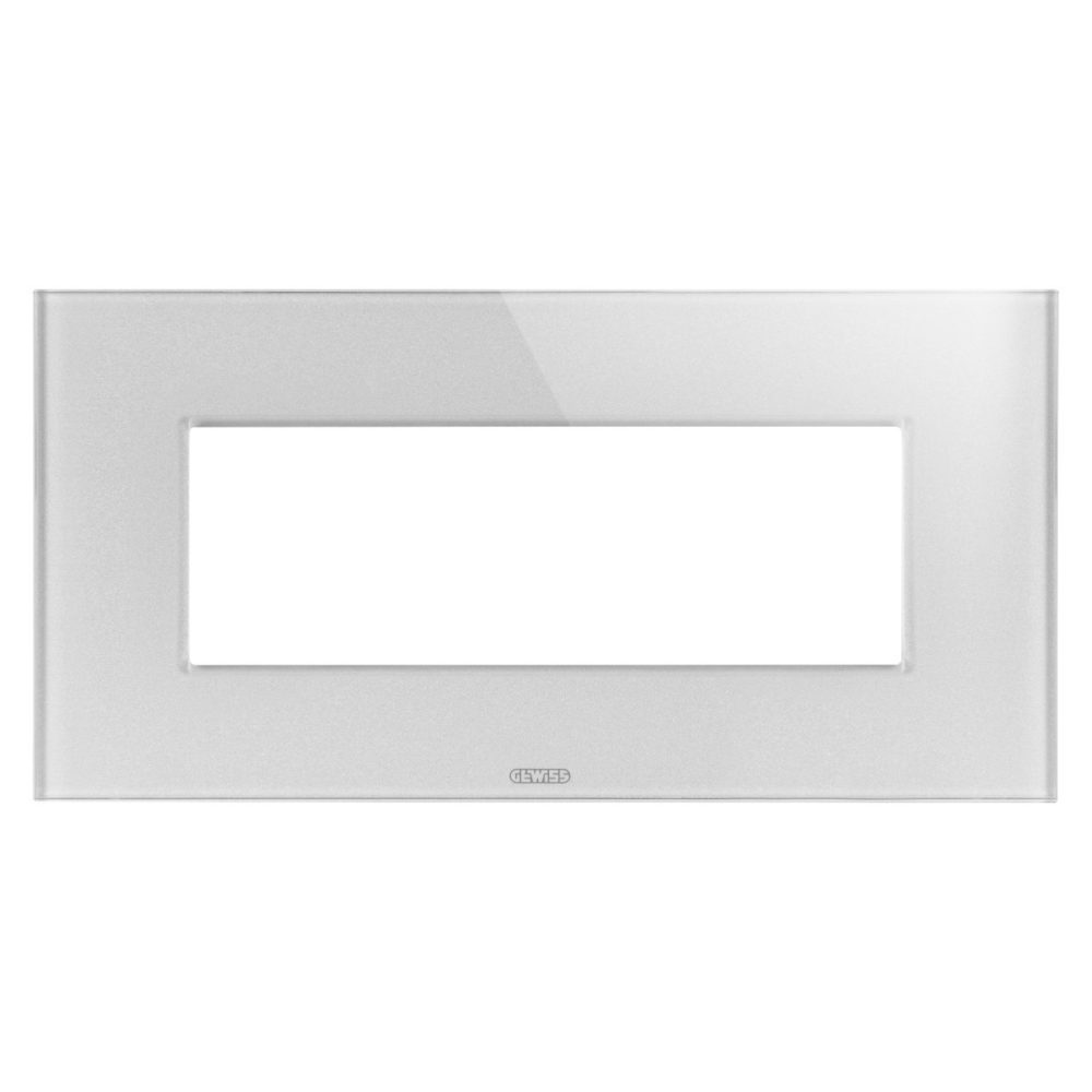 GEWISS GW16906CT, Ice Plate in Glass, 6 Modules, Titanium, Chorusmart