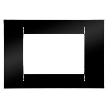 GEWISS GW22113, Virna Plate in Technopolymer Gloss Finishing, 3 Gang, Toner Black, System