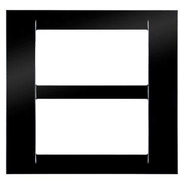 GEWISS GW22117, Virna Plate in Technopolymer Gloss Finishing, 8 Gang (4+4 Overlapping), Toner Black, System