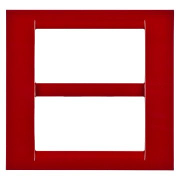 GEWISS GW22137, Ramă ornament VIRNA, IN finisaj lucios din tehnopolimer, 8 circuite (4+4 suprapuse), Clasic burgundia, System