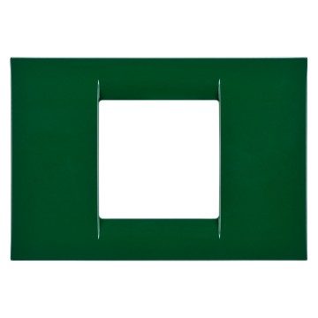 GEWISS GW22152, Virna Plate in Technopolymer Gloss Finishing, 2 Gang, Racing Green, System