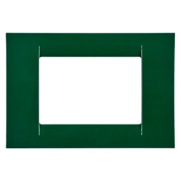 GEWISS GW22153, Virna Plate in Technopolymer Gloss Finishing, 3 Gang, Racing Green, System