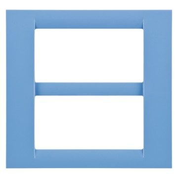 GEWISS GW22167, Virna Plate in Technopolymer Gloss Finishing, 8 Gang (4+4 Overlapping), Sky Blue, System