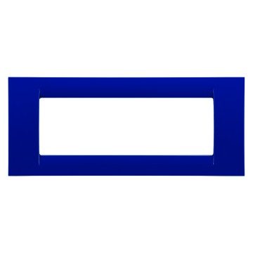 GEWISS GW22176, Ramă ornament VIRNA, IN finisaj lucios din tehnopolimer, 6 circuite, Albastru jazz, System