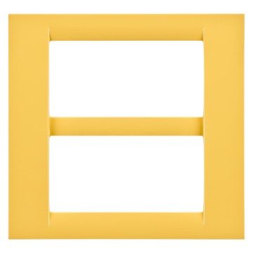 GEWISS GW22187, Virna Plate in Technopolymer Gloss Finishing, 8 Gang (4+4 Overlapping), Corn Yellow, System