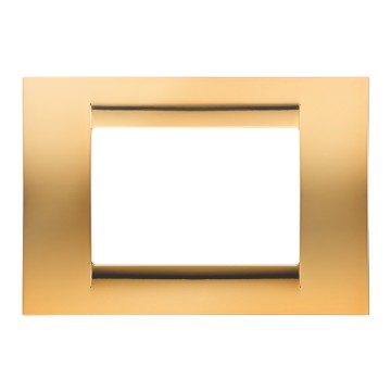 GEWISS GW22266, Virna Plate in Technopolymer Gloss Finishing, 6 Gang, Antique Gold, System