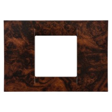 GEWISS GW22272, Virna Plate in Technopolymer, 2 Gang, English Walnut, System