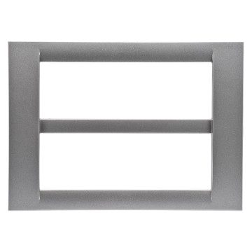 GEWISS GW22288, Virna Plate in Technopolymer Gloss Finishing, 12 Gang (6+6 Overlapping), Metallic Titanium, System