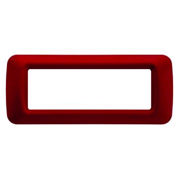 GEWISS GW22536, Top System Plate in Technopolymer Gloss Finishing, 6 Gang, Classic Burgundy, System