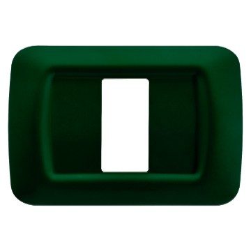 GEWISS GW22551, Top System Plate in Technopolymer Gloss Finishing, 1 Gang, Racing Green, System