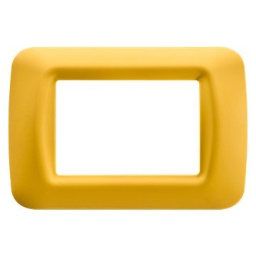 GEWISS GW22583, Ramă ornament superioară System, Finisare lucioasă din tehnopolimer, 3 circuite, Galben porumb, System