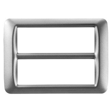 GEWISS GW22608, Top System Plate in Technopolymer Gloss Finishing, 12 Gang (6+6 Overlapping), Metallic Titanium, System