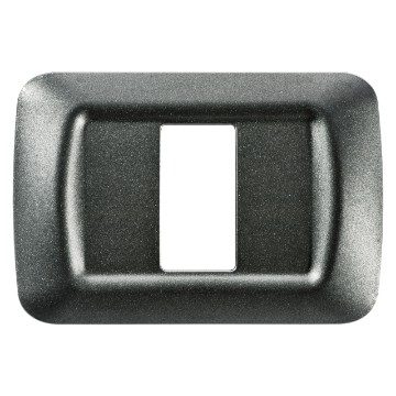 GEWISS GW22611, Ramă ornament superioară, Finisare lucioasă din tehnopolimer, 1 circuit, Ardezie metalică, System