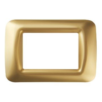 GEWISS GW22663, Ramă ornament superioară System, Cu finisaj lucios din tehnopolimer, 3 circuite, Aur antic, System
