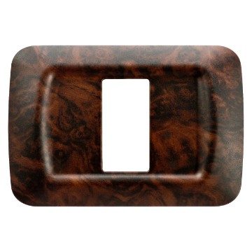 GEWISS GW22671, Top System Plate in Technopolymer, 1 Gang, English Walnut, System
