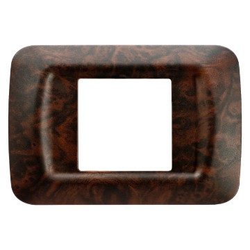 GEWISS GW22672, Top System Plate in Technopolymer, 2 Gang, English Walnut, System