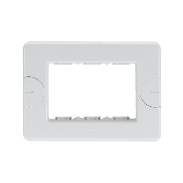 GEWISS GW24003, Ramă ornament compactă, Autoportantă, 3 circuite, Alb noros, System