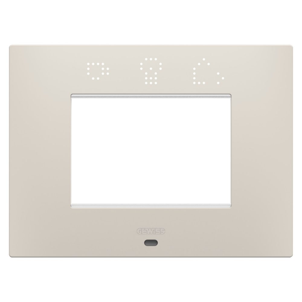 GEWISS GW16003SNB, Ego Smart Plate in Painted Technopolymer, 3 Modules, Natural Beige, Chorusmart
