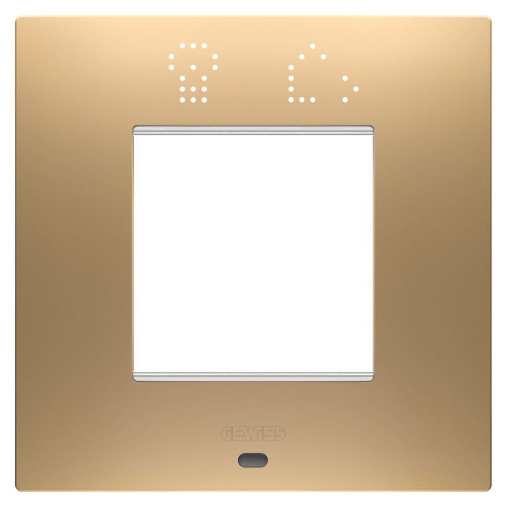 GEWISS GW16022SSG, Ramă ornament Internațională EGO smart, IN tehnopolimer vopsit, 2 module, Aur, Chorusmart