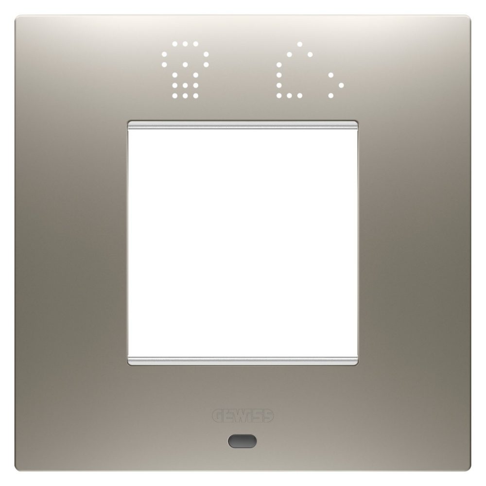 GEWISS GW16022SST, Ego Smart International Plate in Painted Technopolymer, 2 Modules, Steel, Chorusmart